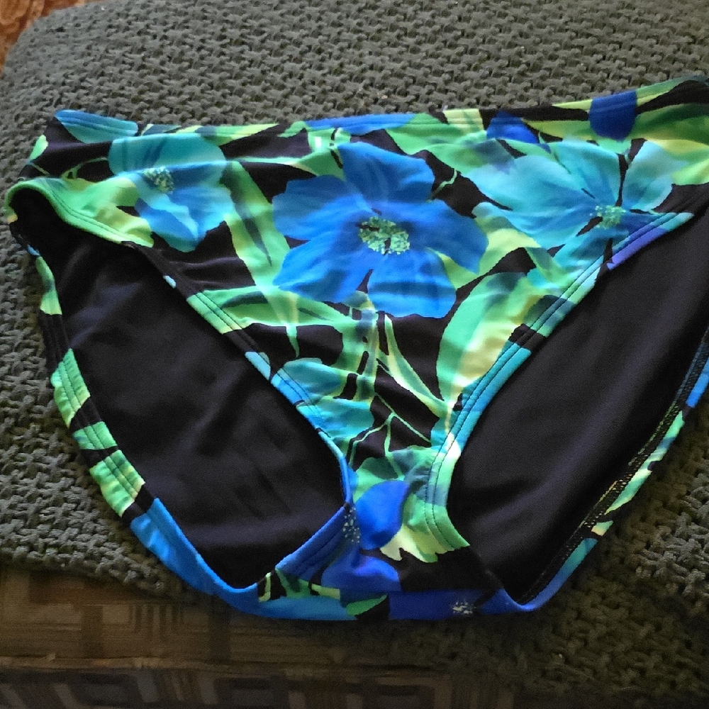 Floral Blue Women's Swim Bottom